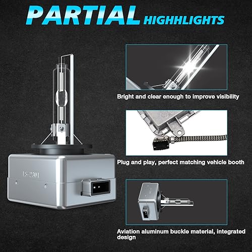 Miniatura 3 de Bombillas HID D3S para faros delanteros + bombillas antiniebla H11, aptas para Dodge Challenger 2015-2021, bombillas todo en uno 6000K xenón blanco