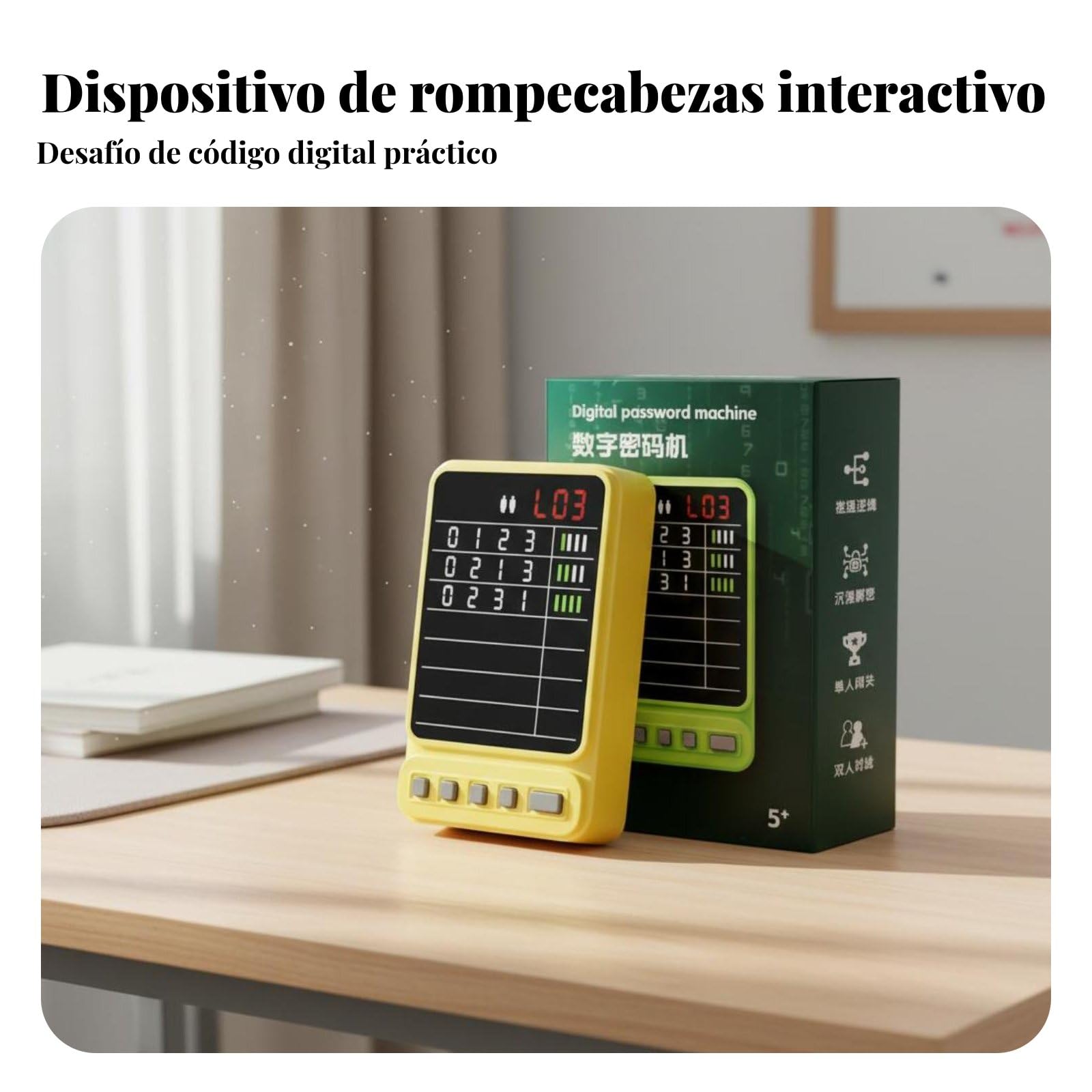 Learning Juego de Rompecabezas Numérico Entrenador Mental Juguete Educativo Portátil de Bolsillo con de Acierto y Guía de Deducción Adecuado para, Rosa