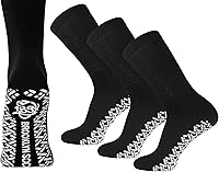 Vista 1 de Calcetines Brooklyn de algodón antideslizantes para diabéticos con neuropatía, sin apretar, control de tracción, paquete múltiple