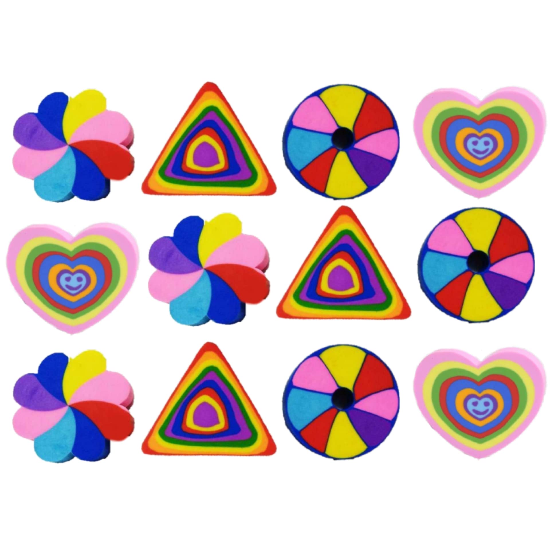 ShubhKraft Birthday Return Gift Item for Kids | Rainbow Eraser/MultiShape Non - Toxic Eraser for Kids (Pack of 12, Multicolor) (B0B63X3C7V) Amazon Price History, Amazon Price Tracker