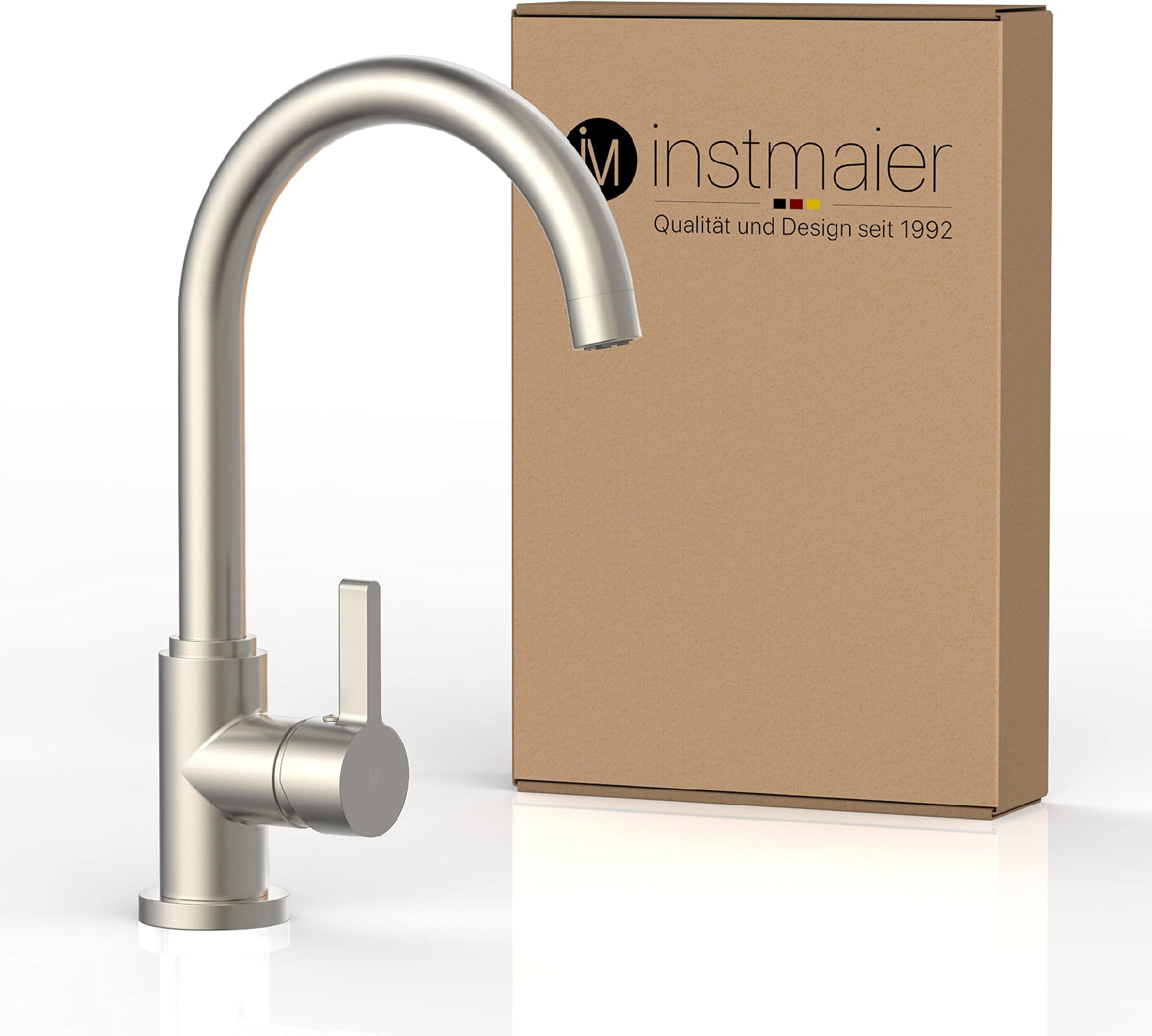 ONECE Niederdruck Küchenarmatur - 360° Drehbar Für Boiler-Anschluss