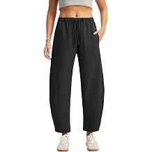 FitsT4 Sports Womens Barrel Pants Baggy Wide Leg Travel Pants Stretchy Work Pants UPF50+ with Pockets