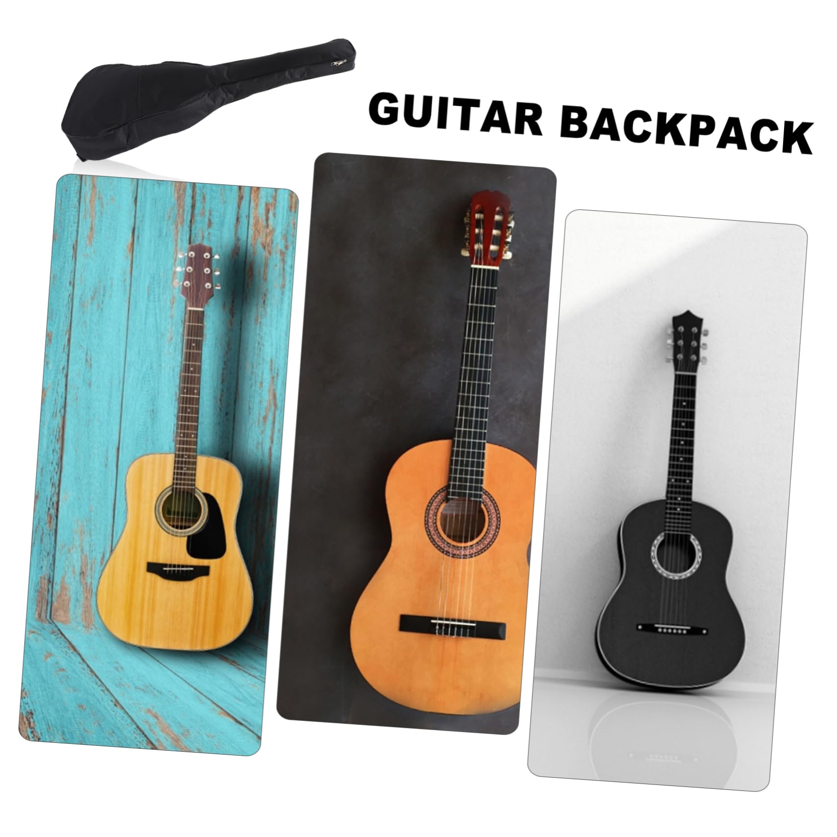 Kisangel 1PC Chic Acoustic Guitar Bag Thickened Double Shoulder Backpack Durable Oxford Material Design for Travel and Home Use Classic Zipper Closure Stylish Protection for Your Guitar