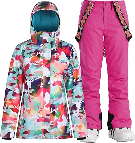 GSOU SNOW - Traje de esquí para mujer, chaquetas de esquí. Chaqueta de snowboard. Abrigo de esquí.