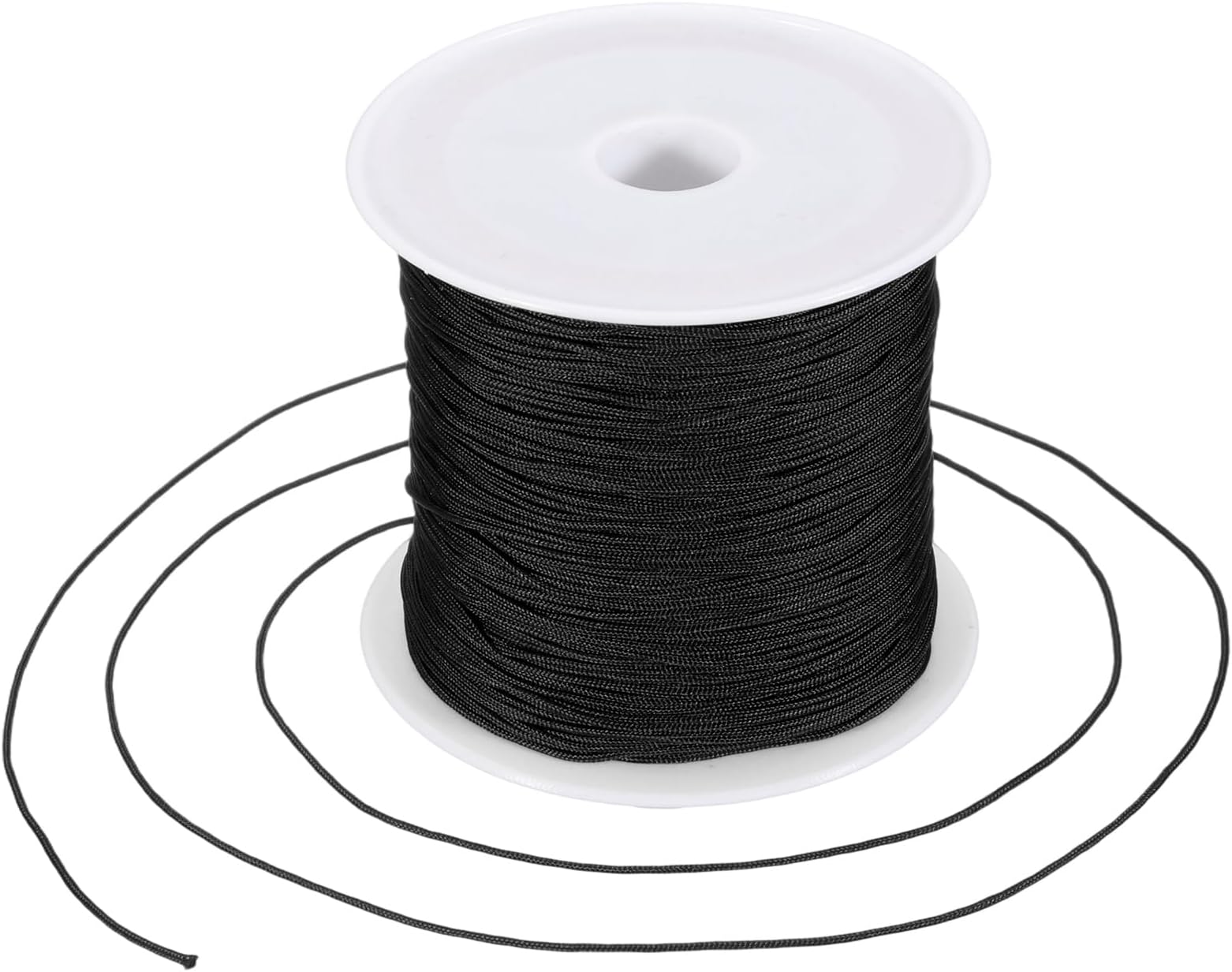 – sourcing map 0.6mm Nylon String for Bracelets, 44 Yards Satin Nylon Beading Thread Chinese Knotting Cord for Jewelry Making DIY Craft Beading Friendship Necklace Bracelet(Black)