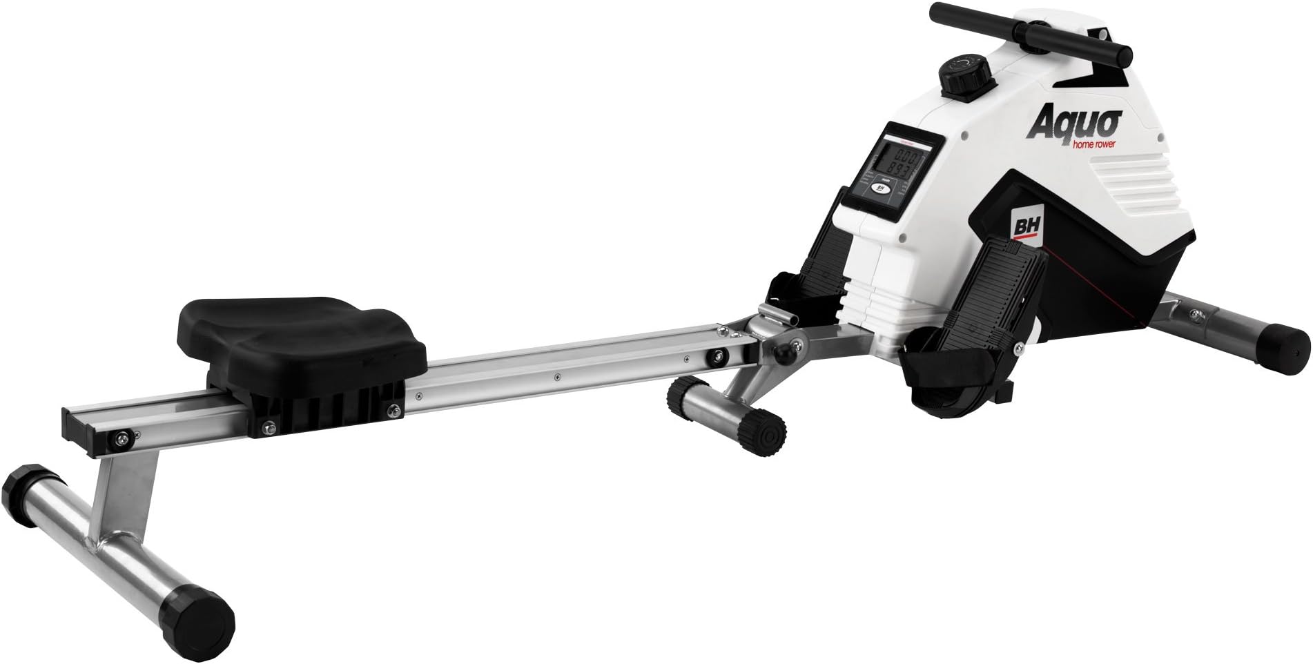 BH Fitness Aquo R308 Foldable rowing machine -complete workout - magnetic brake system - 8 intensities - white