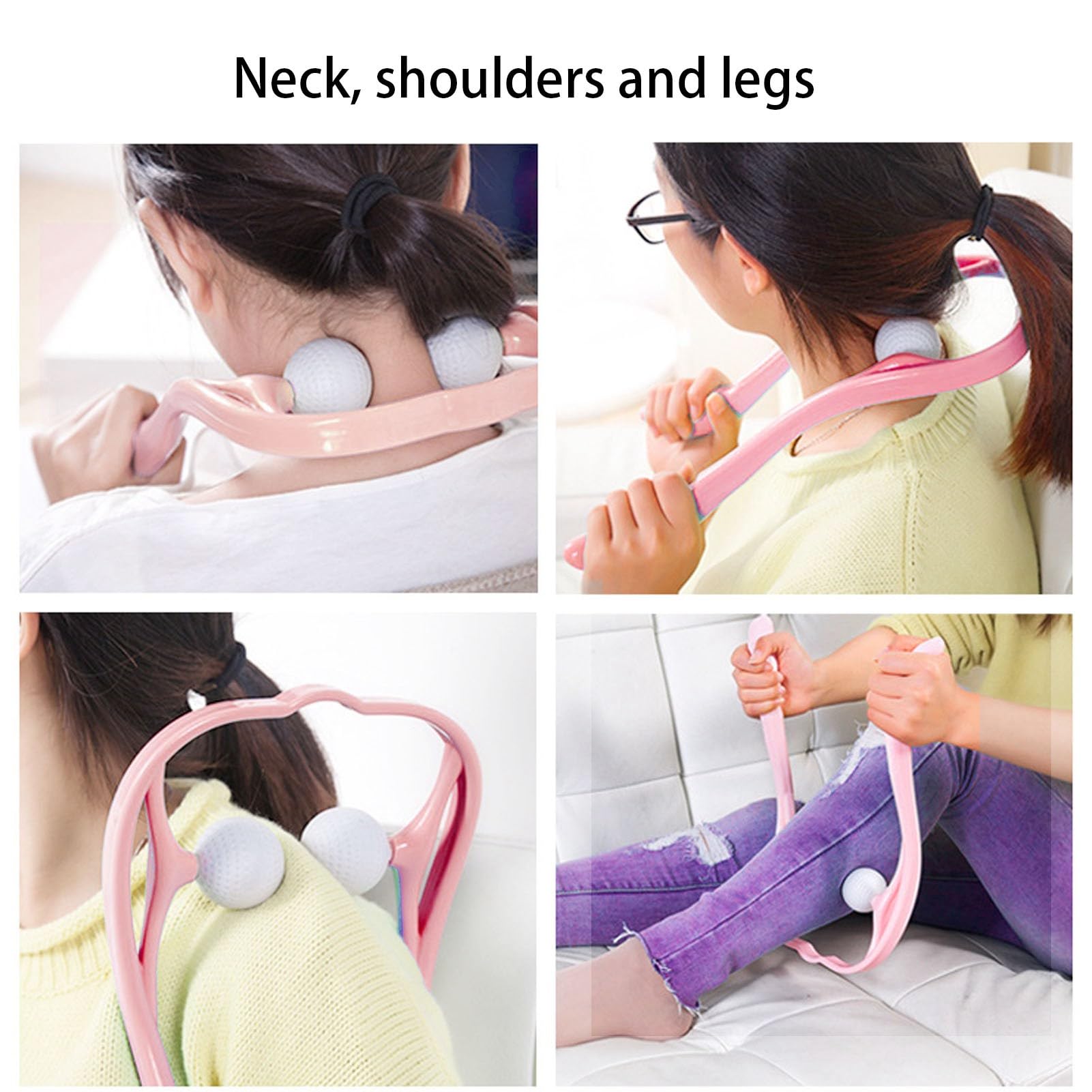 Generic Masażer Szyi Shiatsu z Podwójnym Punktem Spustowym Masażer Ramion do Głębokich Tkanek do Domowego Biura Lekka, Przenośna Konstrukcja w Kształcie Litery U dla Każdego Rozmiaru Szyi Materiał: