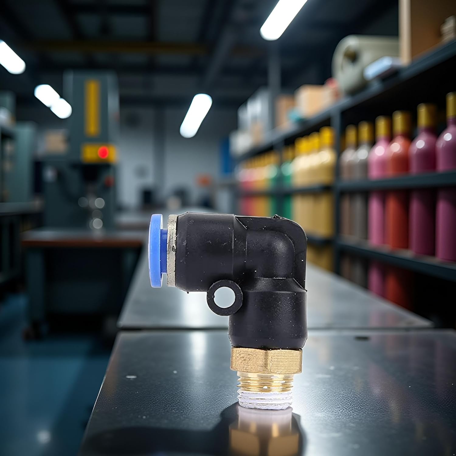 Unadjustable CO2 Gas Nozzle Valve Air Connector for Engraving Machine, Air Pipe Fitting with 6mm Hose and 9.7mm Thread Compatible with Air Pump and Compressor