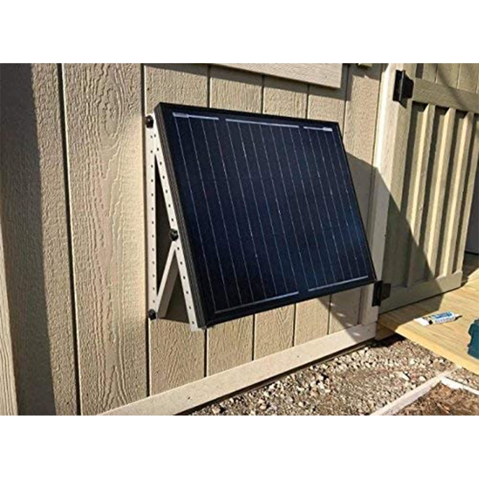 Staffa in alluminio per pannello solare da 41 pollici per pannello solare fino a 101 cm, confezione da 2 supporti solari, supporto fotovoltaico fotovoltaico per tetto, camper, barca e fuori rete