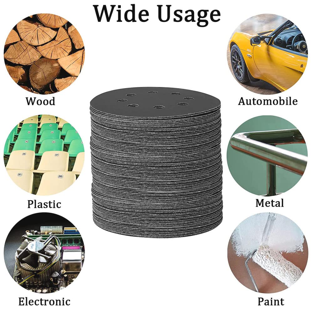 80 Uds surtido de papel de lija seco húmedo 240-2000 disco de lijadora de grano 5 pulgadas 125mm con almohadilla de lijado de gancho y bucle para madera Dropshipping,h