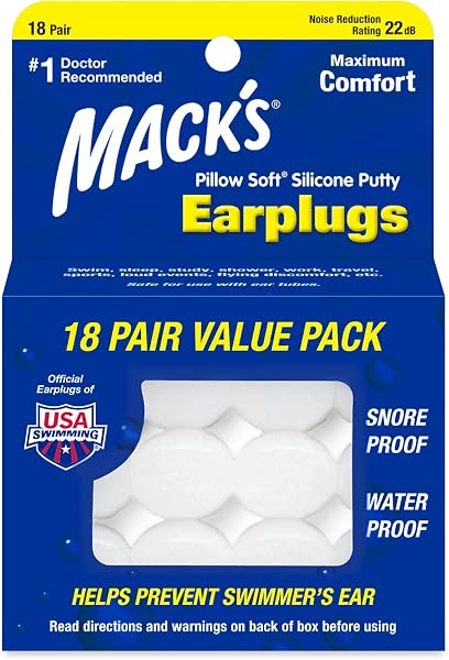 Mack's 718 Tappi per Orecchie Silicone