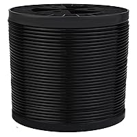 Vista 8 de Cuerda de alambre recubierta de vinilo negro de 100 pies, kit de luces para colgar, kit de barandilla de cable negro, balaustradas de bricolaje, 1/8