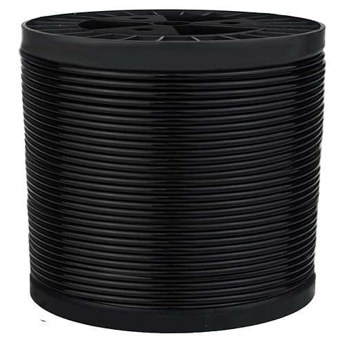 Miniatura 8 de Cuerda de alambre recubierta de vinilo negro de 100 pies, kit de luces para colgar, kit de barandilla de cable negro, balaustradas de bricolaje, 1/8