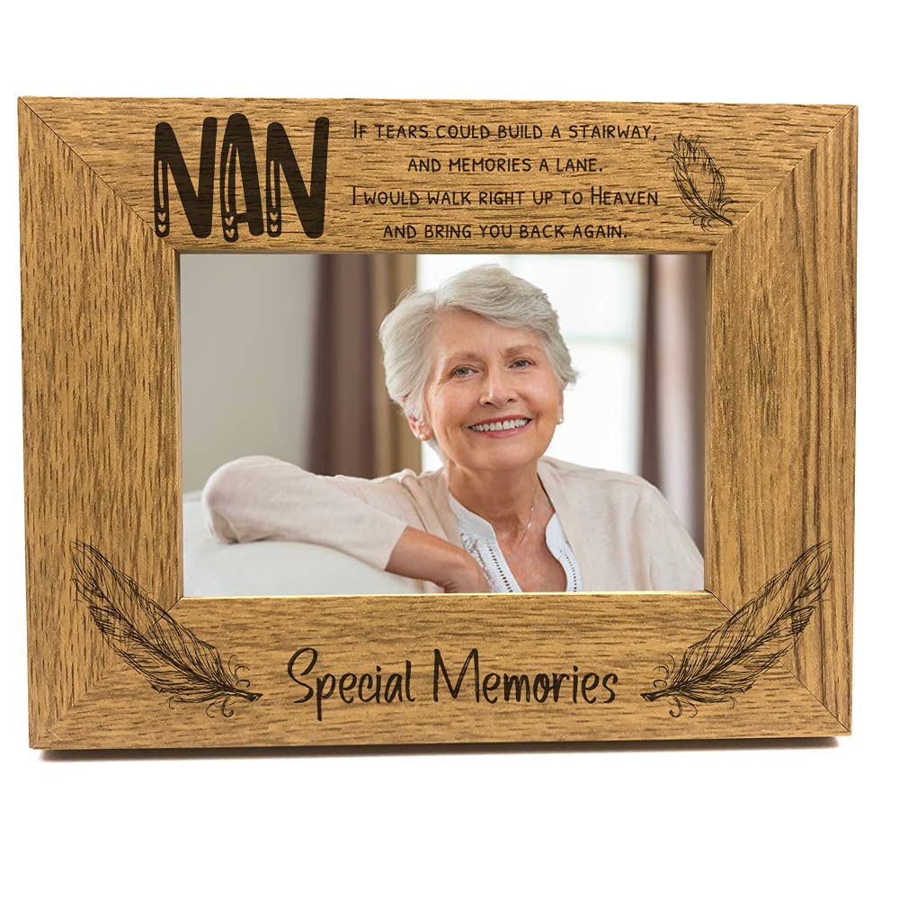 Nan Special Memories Remembrance Photo Frame Gift Oak Wood Finish (8 x 10 Inch)