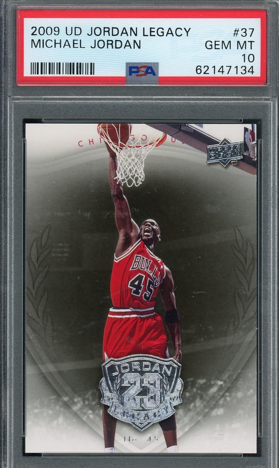 Michael Jordan 2009 Upper Deck Legacy Basketball Card #37 Graded PSA 10 Thumbnail