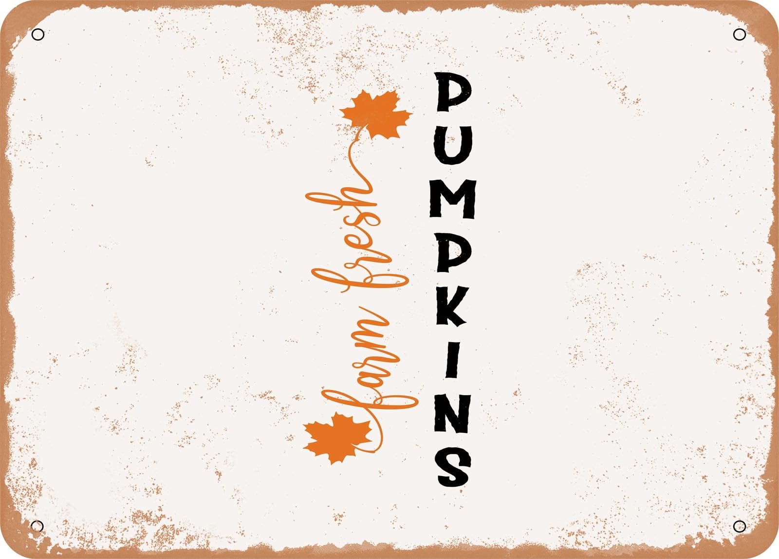Miaomansenstore Metal Sign - Farm Fresh Pumpkins - 8 - Vintage Look Sign Home Decor