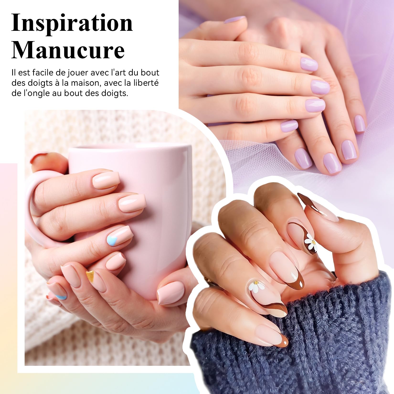 VANREESA Kit Vernis Semi Permanent, 55 Couleurs 60Pcs Vernis Semi Permanent Kit Ongle Gel UV Complet avec Base Top Coat Mat, Cadeau pour Femmes