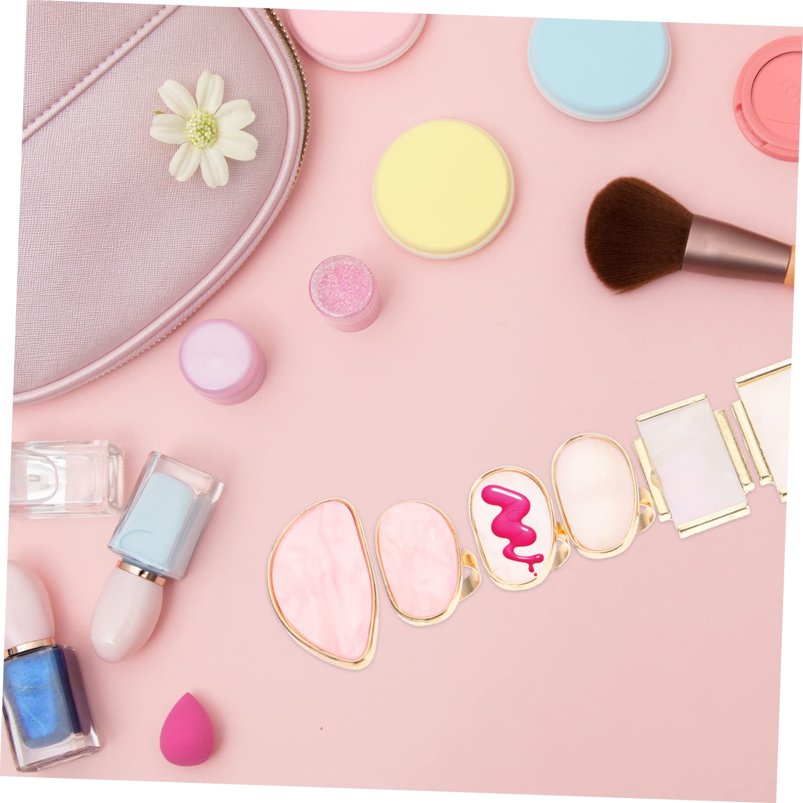 FRCOLOR 30 Pz Tavolozza Ad Anello Para Uñas Paletta Per Il Trucco Strumenti Per Unghie Per Nail Art Tavolozza Di Miscelazione Miniunghia Strumenti Per Manicure Resina Chiodo
