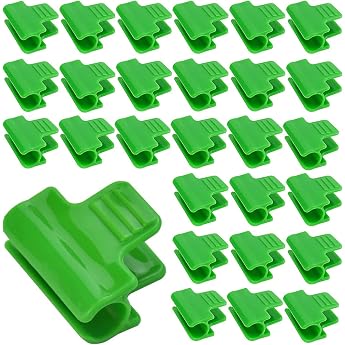50 Pieces Hula Tunnel Clips for Greenhouse Plastic Garden Vegetables Fruit - Green