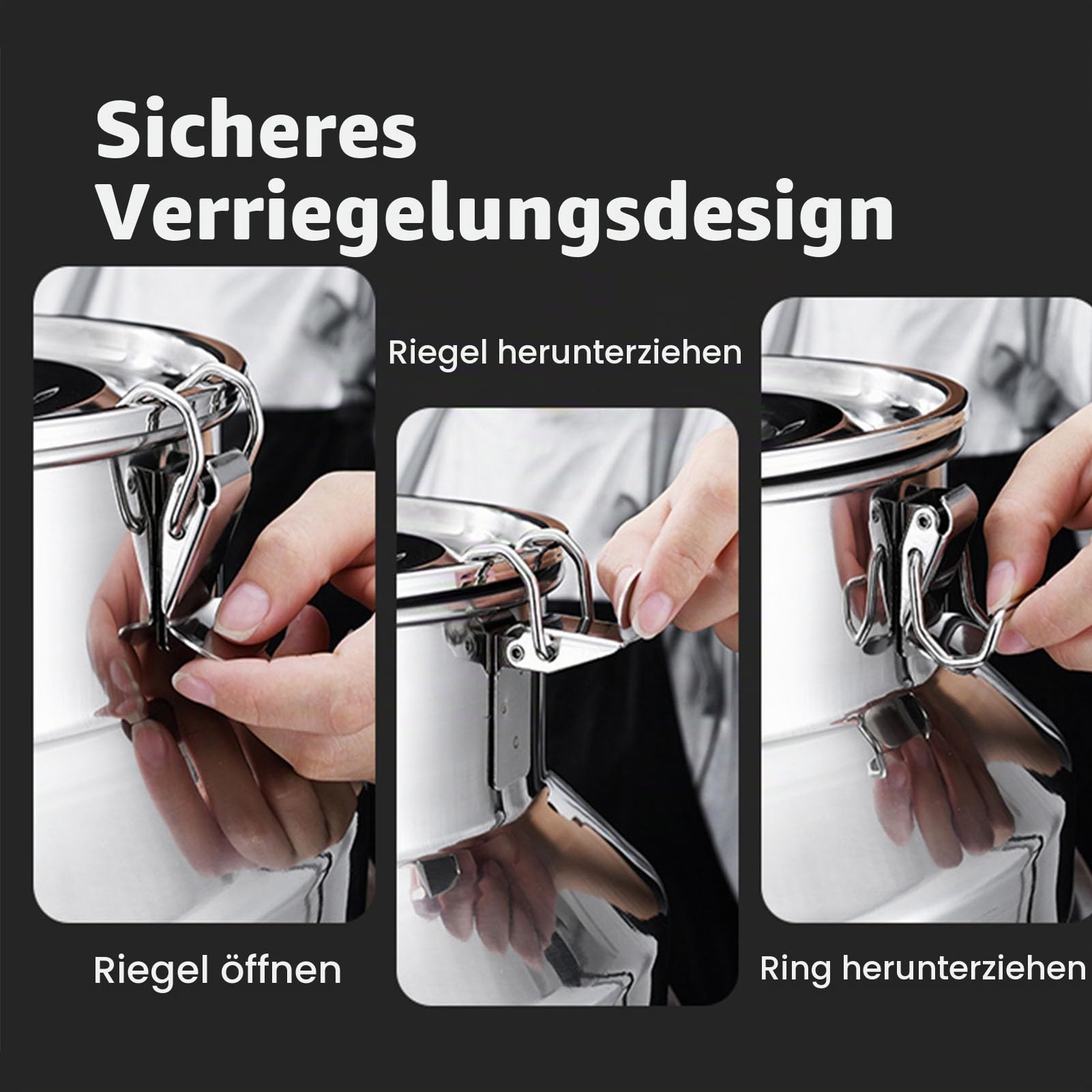 Adima Milchkanne Edelstahl, Transportkanne mit Deckel Milchkanne Auslaufsicherer Deckel Milchkanne Mit Zapfhahn Zur Aufbewahrung Von Flüssigkeiten Und Feststoffen,5L