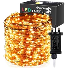 Christmas Lights Copper Wire, 328FT 100M 1000 LEDs Christmas Outdoor Indoor Decorations String Light Warm White, 8 Modes Waterproof Twinkle Starry Fairy Light for Garden,Xmas,Party,Trees,Home,Wedding [Energy Class F]