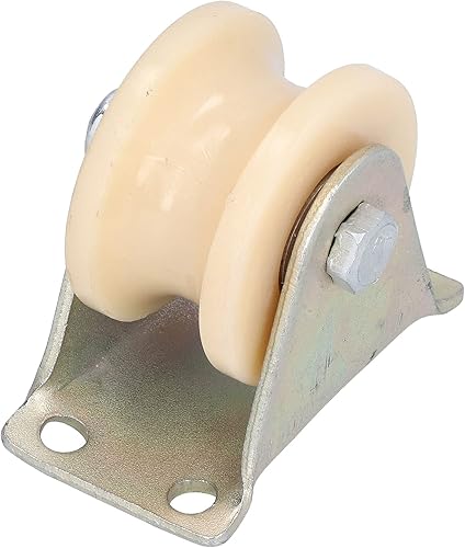 Miniatura 6 de Rueda de ranura tipo U de 1.969in, riel de cuerda de alambre resistente con soporte de 0.098in para equipos de elevación