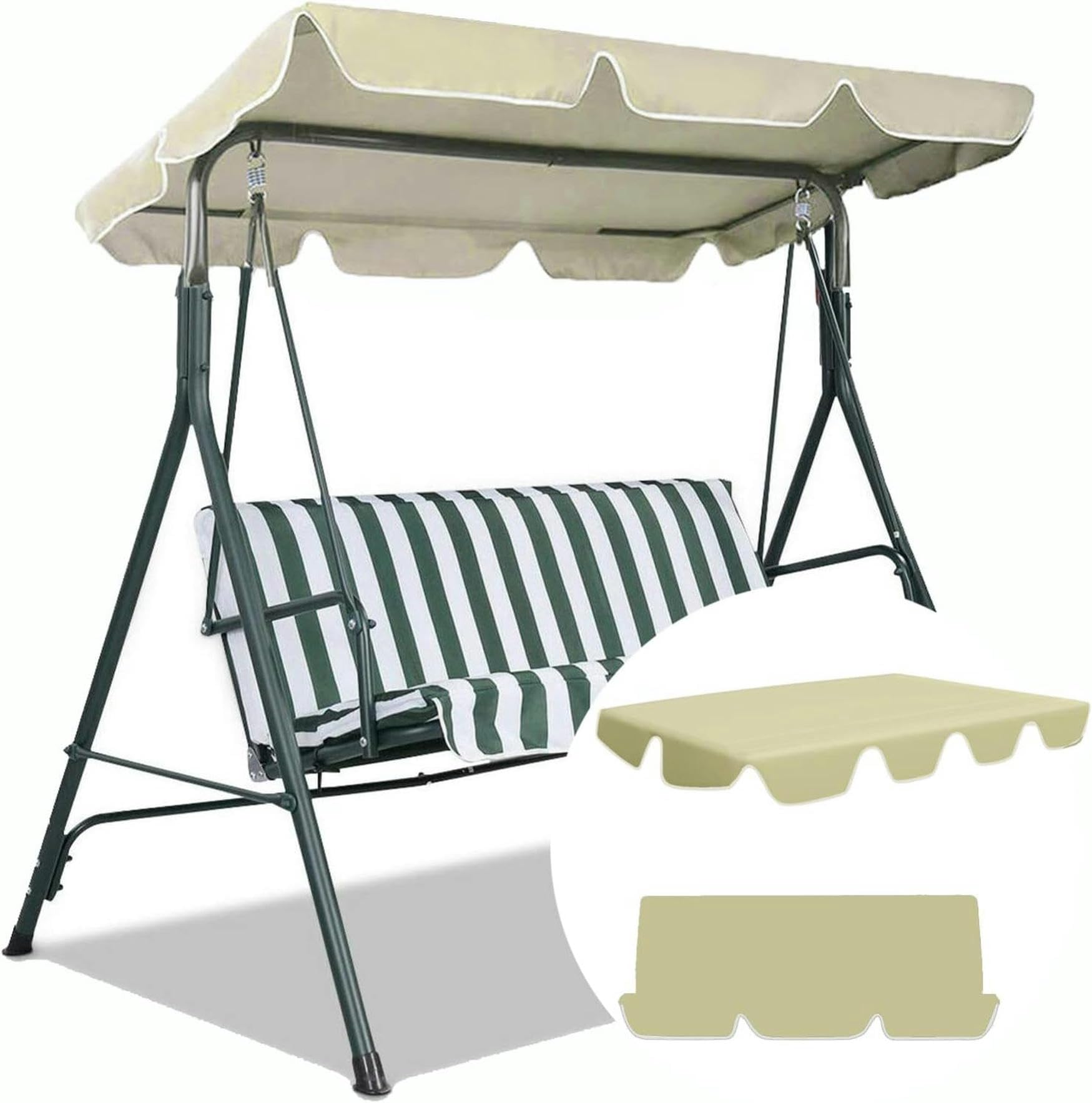 Toit de rechange pour balancelle déchirée tissu 600D imperméable pour jardin