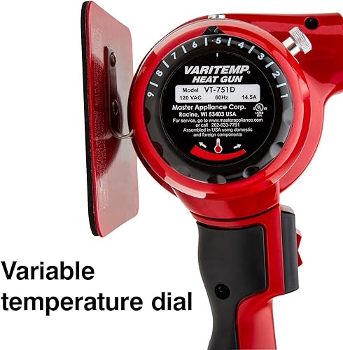 Vista 26 de Master Appliance Pistola de calor industrial HG-301D, elemento de calefacción enchufable de cambio rápido, 800 ° F, 120 V, 1440 W, 12 amperios