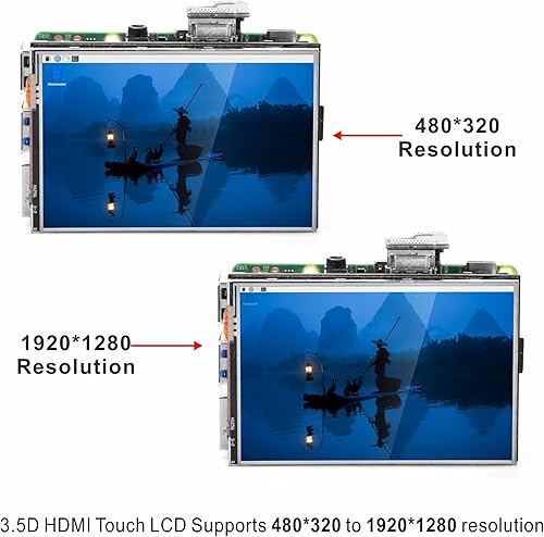 Miniatura 3 de OSOYOO 3.5 "HDMI LCD pantalla táctil para Raspberry Pi 5 4 3 2 con lápiz óptico