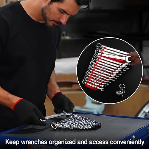 Miniatura 7 de ALOANES Organizador de llaves de plástico ABS de 32 ranuras, organizador de llaves colgantes para caja de herramientas y pared, compatible con