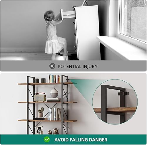 Miniatura 8 de YITAHOME Estantería de 5 niveles, estantería moderna Artsy, estante para libros, estantes de almacenamiento en sala de estarhogaroficina,