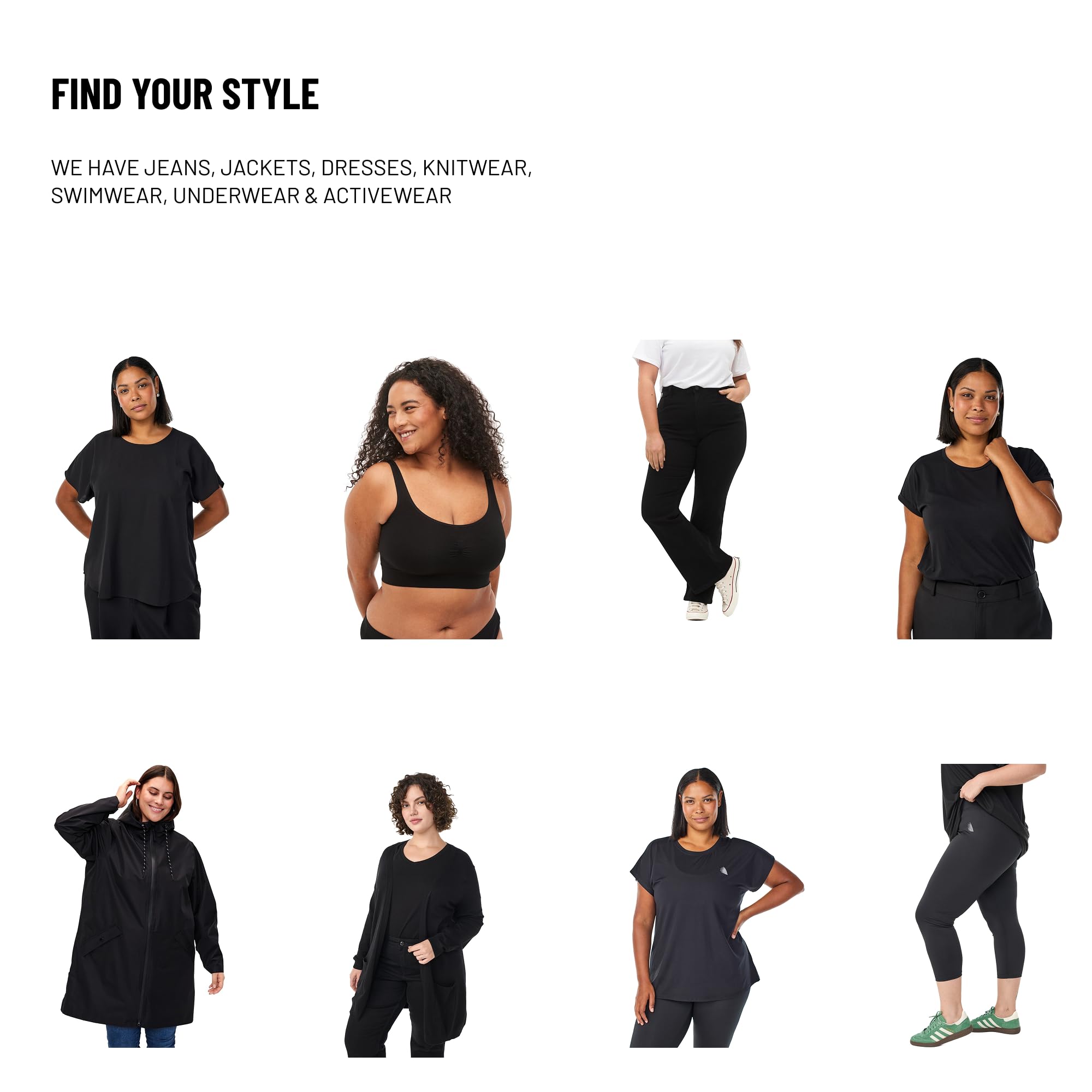 Zizzi Sport-Leggings Damen große Größen, gekürzte Trainingstights Schwarz | Sportliche Trainingsleggings in Übergröße: ideal als Sporthose und Alternative zur Jogginghose, hoher Bund, 7/8-Länge