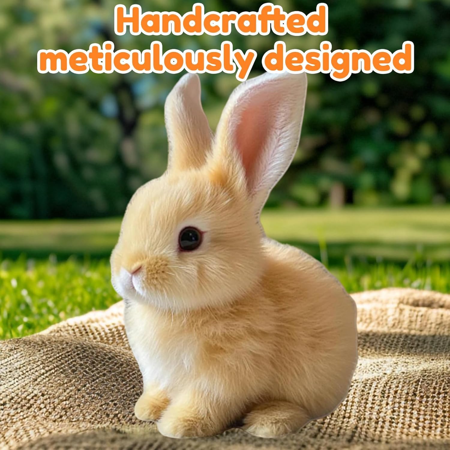My Realistic Bunny Toy,Interactive Rabbit Toy,Easter Bunny for Children,Cute Walking and Talking Jumping(Longhair/Brown) - Image 2