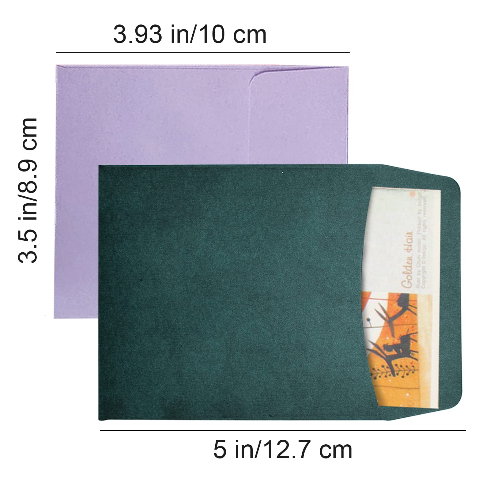 VANRA 150 sztuk kieszeni na karty biblioteczne, kolorowe małe koperty, nieprzylepne opakowania koperta do klasy, domu, szkoły, biblioteki, biura, 3,5 x 12,7 cm