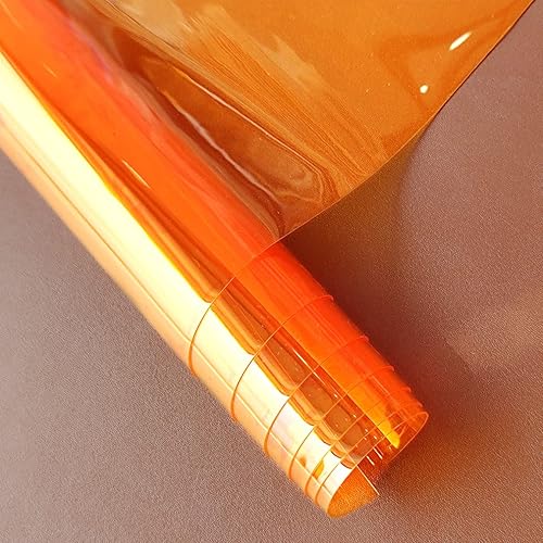 Vista 35 de HYANG Dark Pink Transparent PVC Super Clear Holographic Vinyl Faux Leather Sheets 1 Roll 12" x 47" (30cm x 120cm) for DIY Bows Earrings Bags DIY