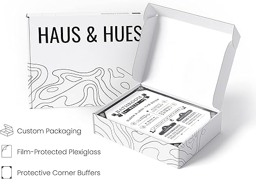 Miniatura 48 de HAUS AND HUES Decoración Divertida de Baño – Arte de Pared de Barba y Mullet, Letrero Humorístico de Baño, Impresión de Pared Divertida para Baño o