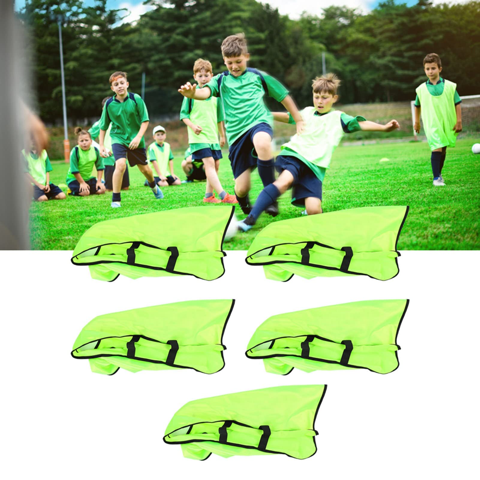 Chaleco De Práctica para Niños, Chalecos De Entrenamiento para Niños De 5 Piezas, Centavos De Entrenamiento De Pinnies De Fútbol, ​​pinnies De Práctica Sin Mangas para Deportes
