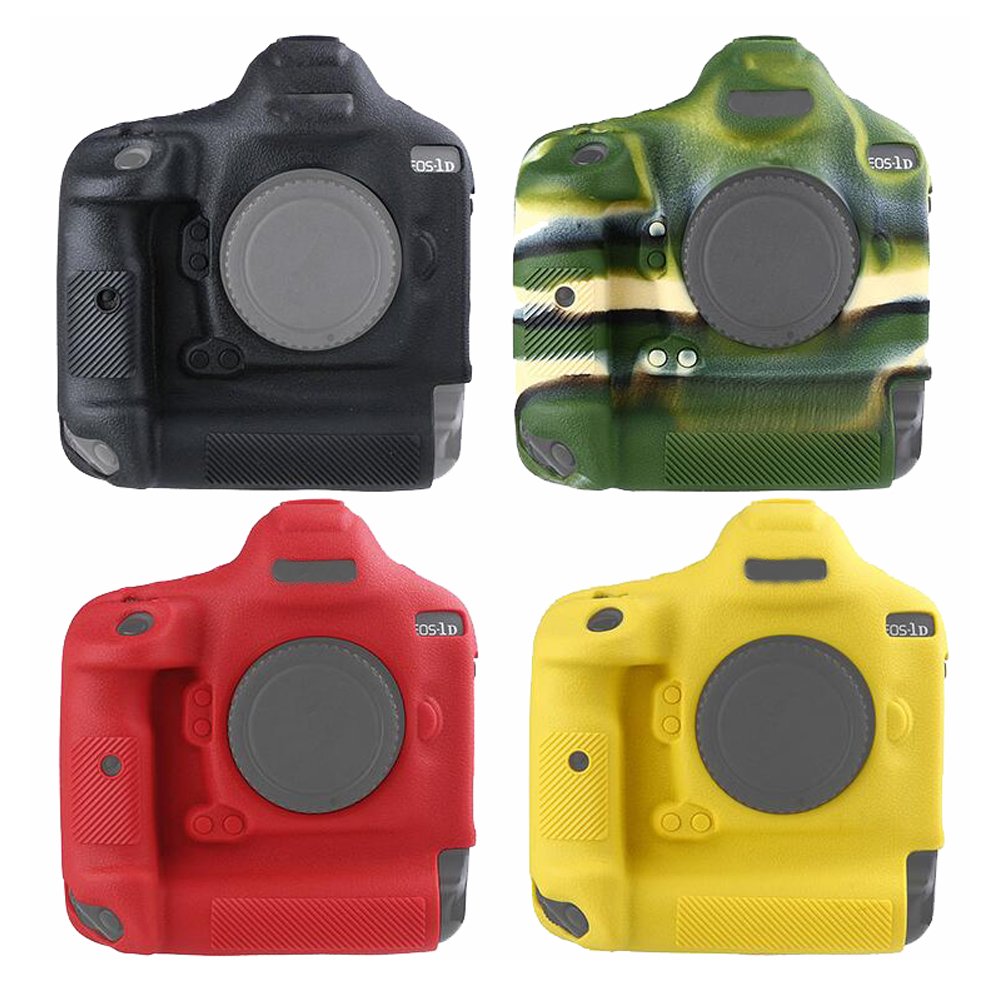 Market&YCY Custodia protettiva in silicone per fotocamera protettiva della fotocamera professionale, Per Canon 1DX II - Nero