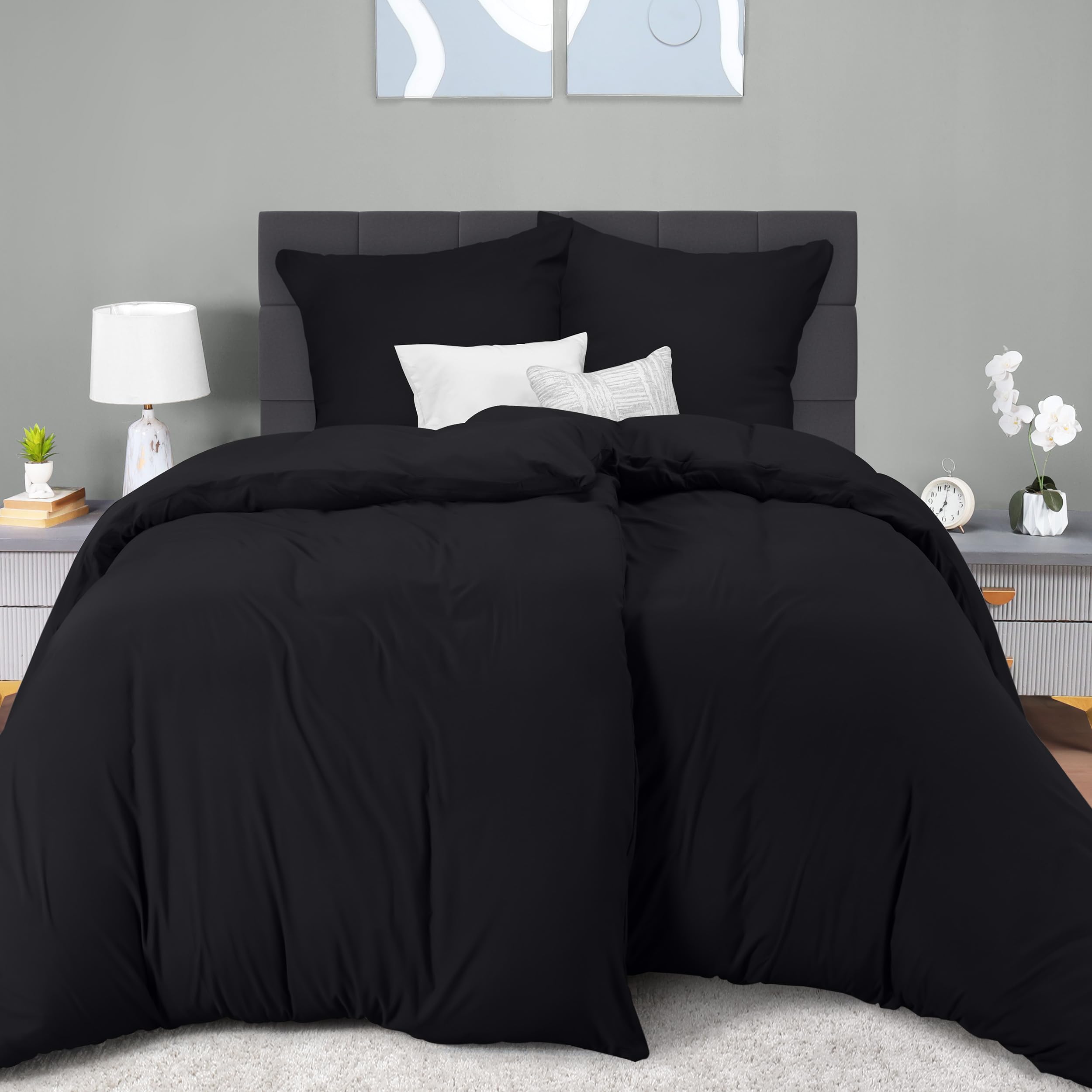 Utopia Bedding Funda Nordica Cama 180 - Microfibra Juego de Funda Nordica 240x260 cm y 2 Fundas de Almohada 65x65 cm (Blanco) — view 15