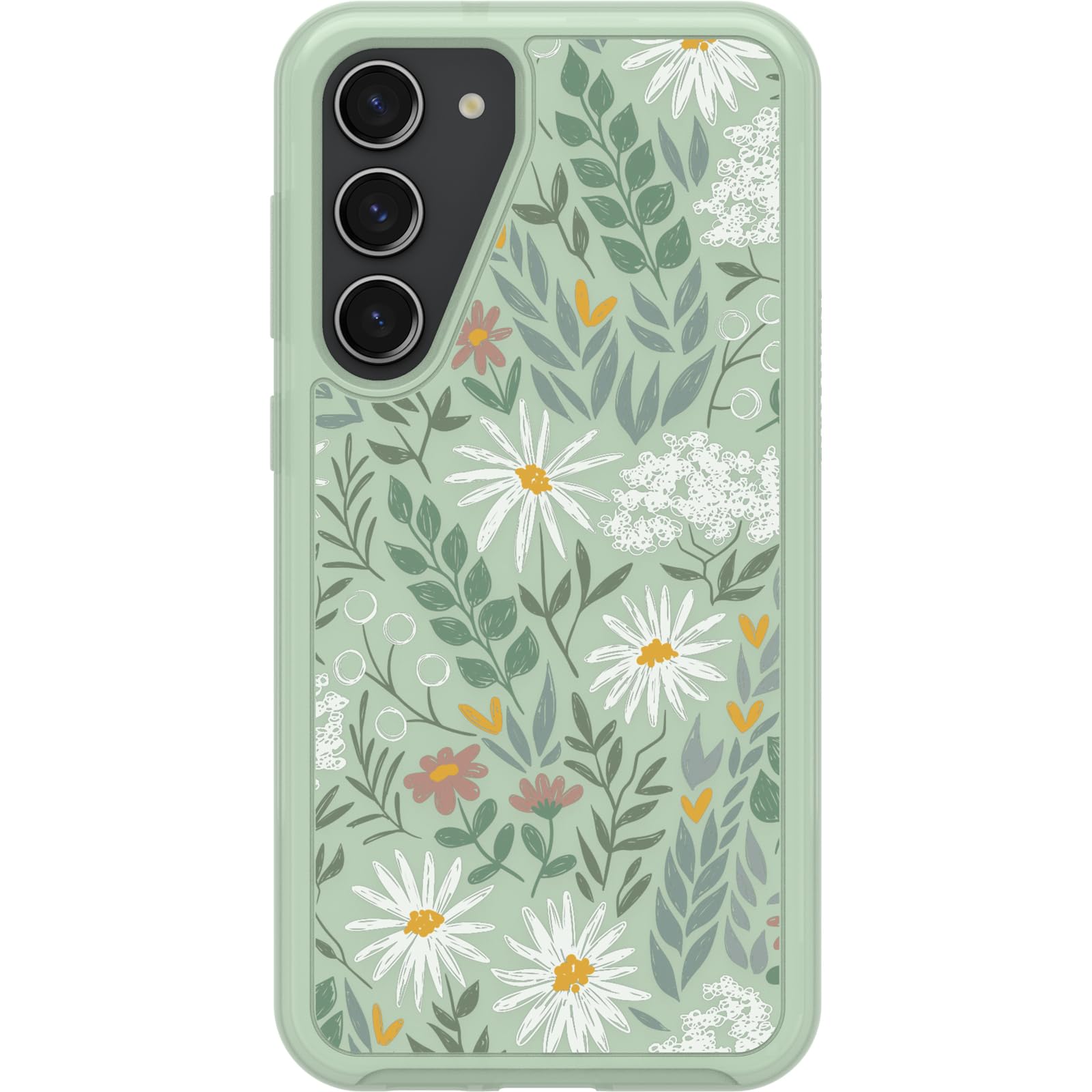 OtterBox Galaxy S23+ Symmetry Series Case - SAGE Advice (Clear/Green), Ultra-Sleek, Wireless Charging Compatible, Raised Edges Protect Camera & Screen