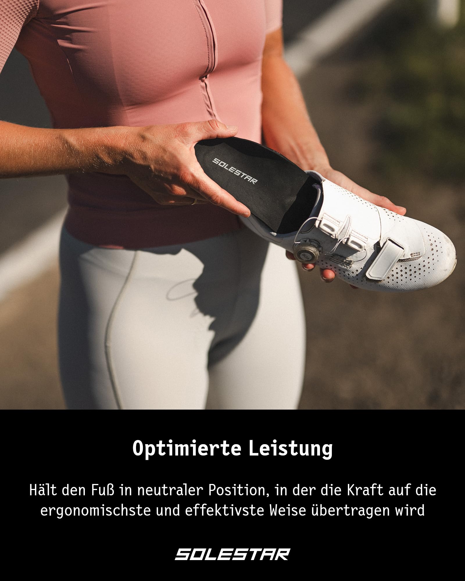 Solestar BLK Einlegesohlen Profi Radschuhe - Unisex Schuheinlagen zur Beseitigung von Beschwerden & Leistungssteigerung - Höchster Komfort