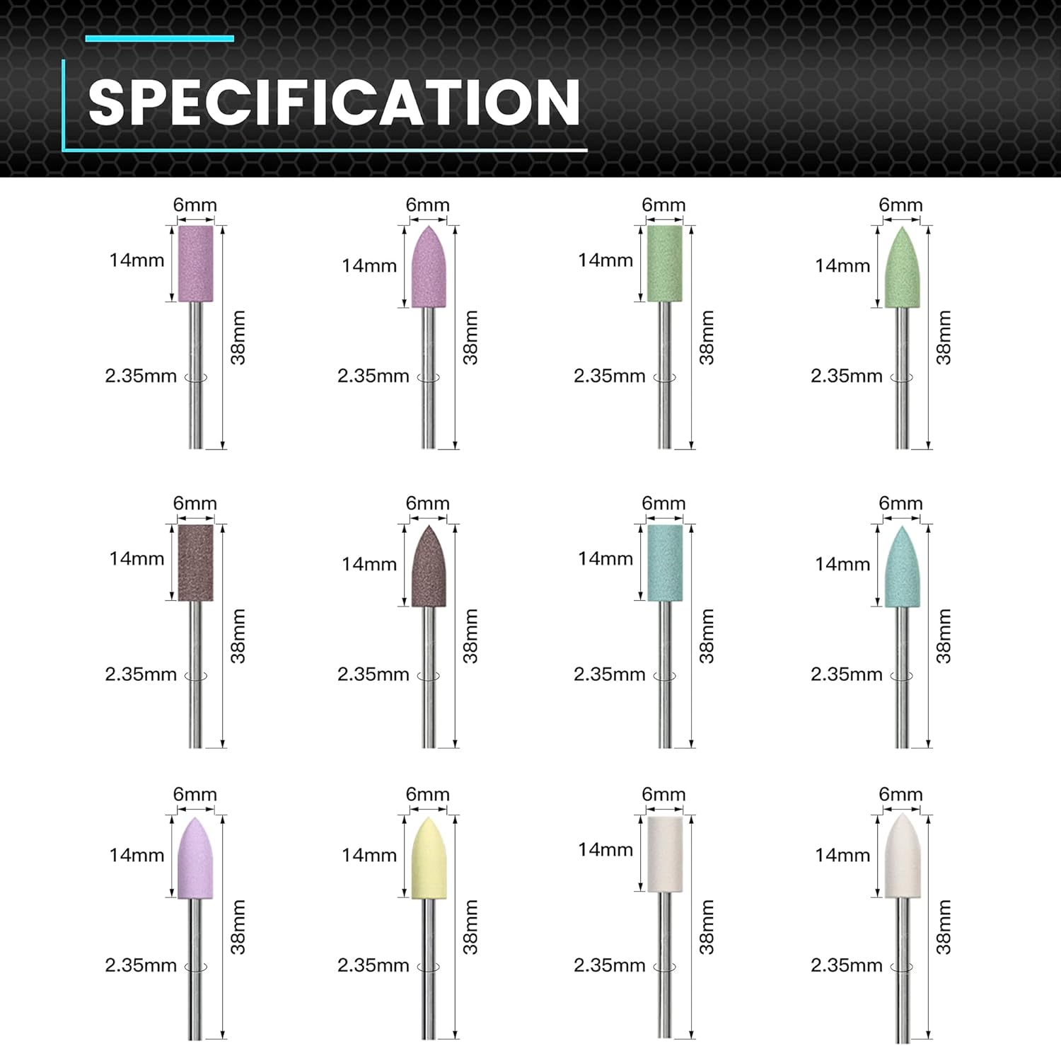 AM ARROWMAX Mini Engraving Pen, Cordless Rotary Tool & AM ARROWMAX 12 Pcs Assorted Shape Polishing Bits