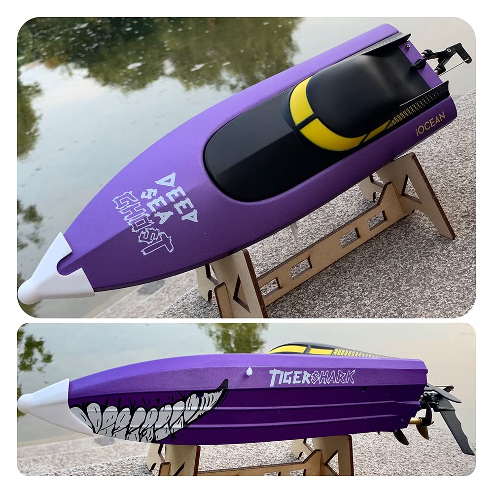 Bateau RC 2,4 GHz 4 Canaux – Haute Vitesse 30 Km/h, Auto-récupération, Refroidissement Eau, Pour Lac Ou Piscine