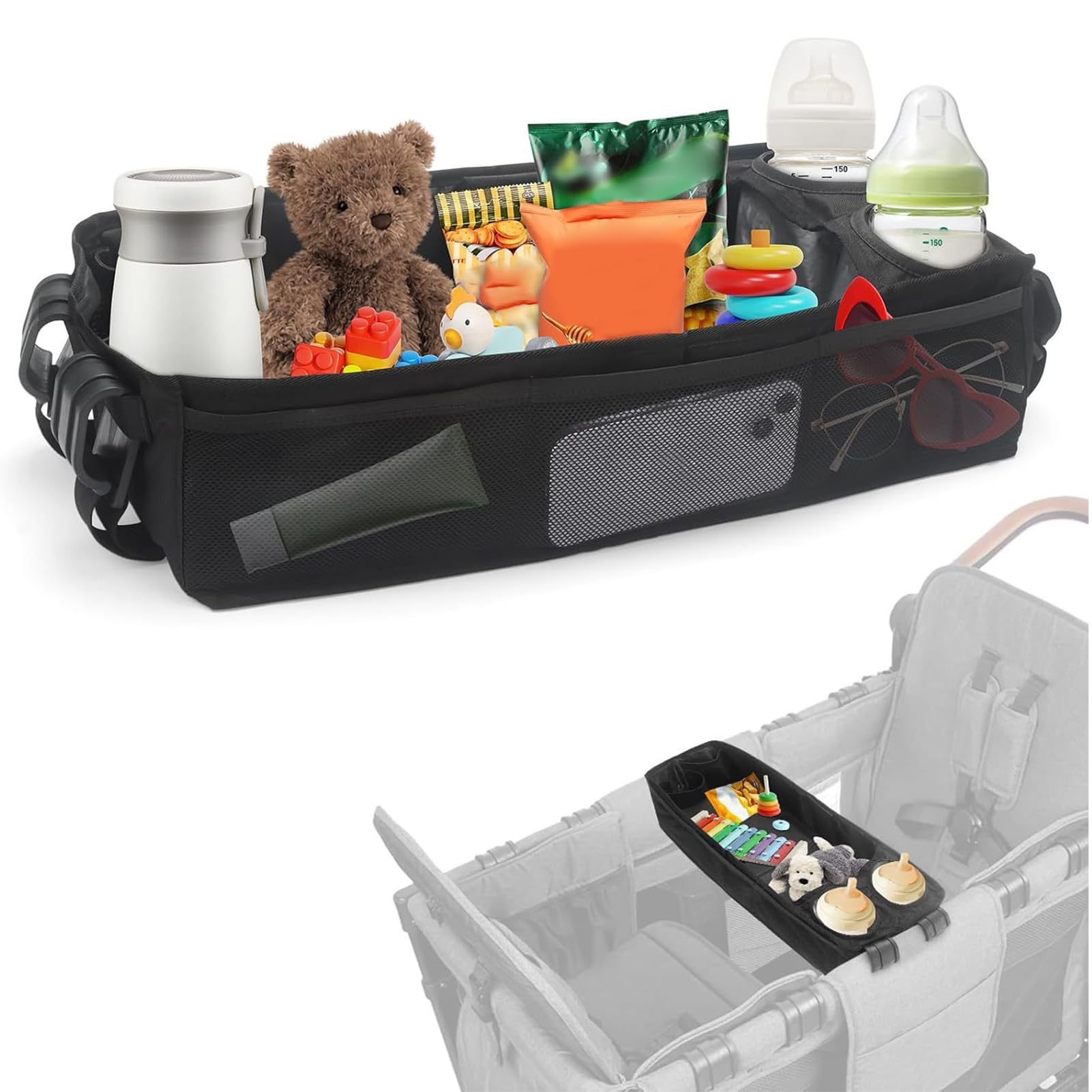 Plateau Poussette Porte-Gobelet Organiseur Siège Auto Adaptateur