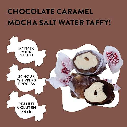 Miniatura 3 de Taffy Town Caramelo de Agua Salada - Chocolate Caramel Mocha  Caramelo gourmet  Caramelos estilo turrón  Suave y delicioso  Golosinas de aperitivo