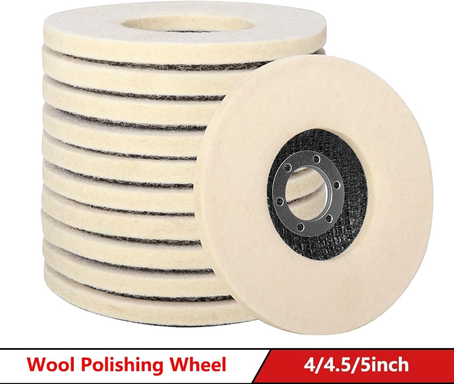 100/115/125mm Wool Polishing Wheel Buffing Pads Angle Grinder Wheel Felt Polishing Disc for Metal Marble Glass Ceramics
