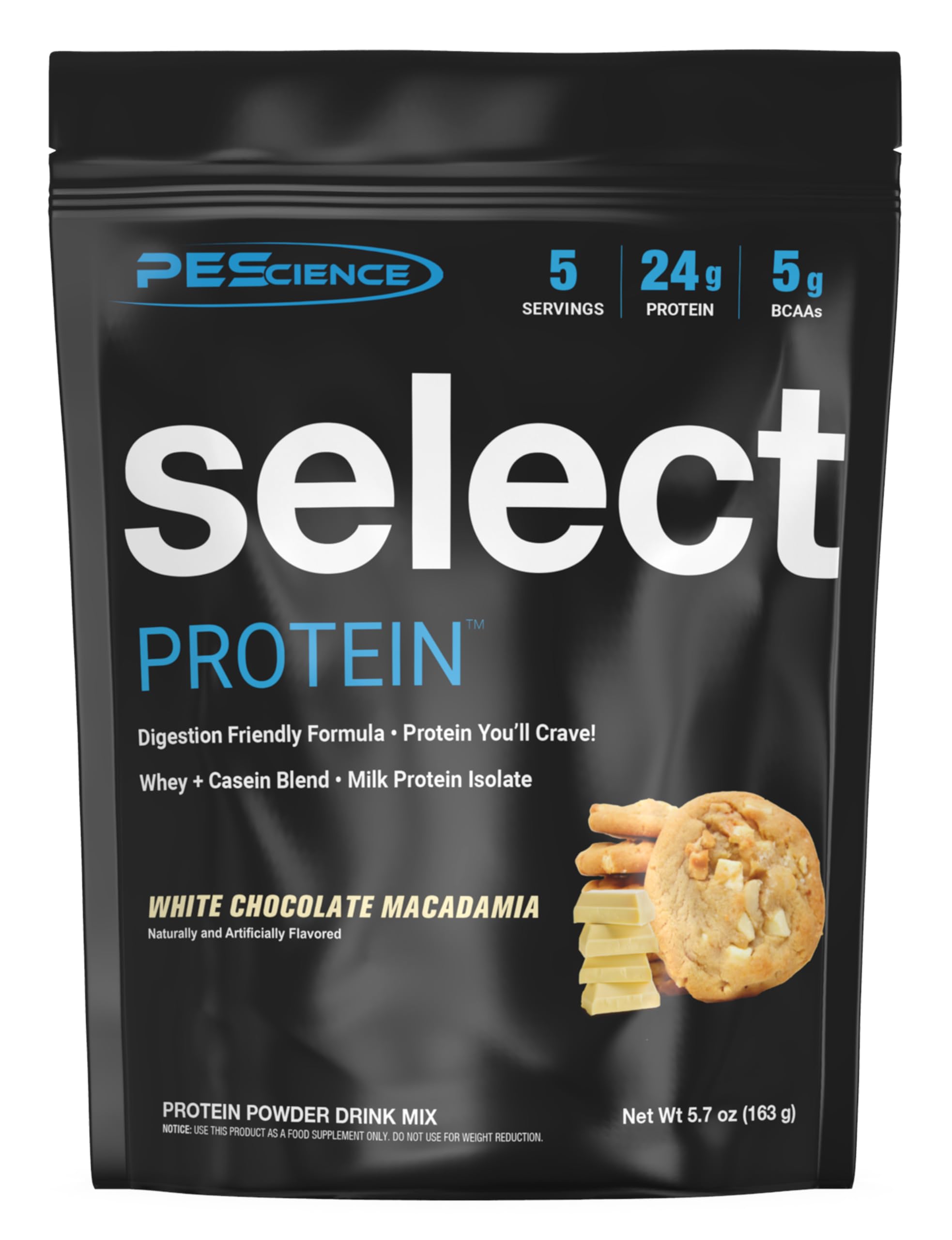 PEScience Select Low Carb Protein Powder, White Chocolate Macadamia, 5 Serving, Keto Friendly and Gluten Free