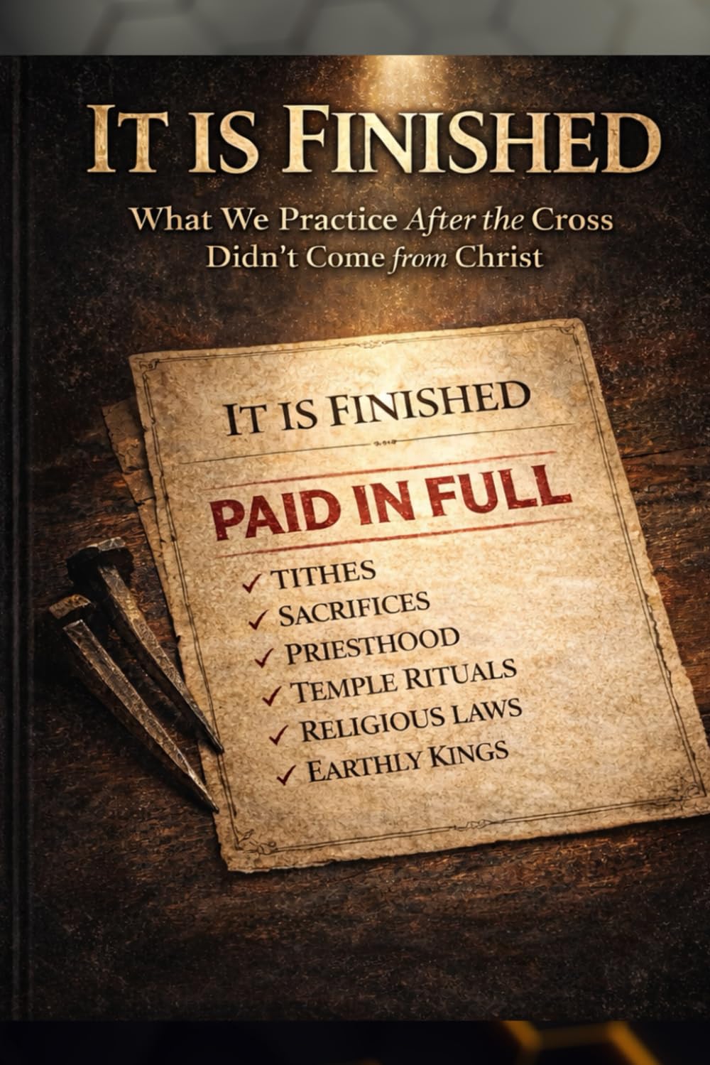 IT IS FINISHED: What We Practice After the Cross Didn’t Come from Christ
