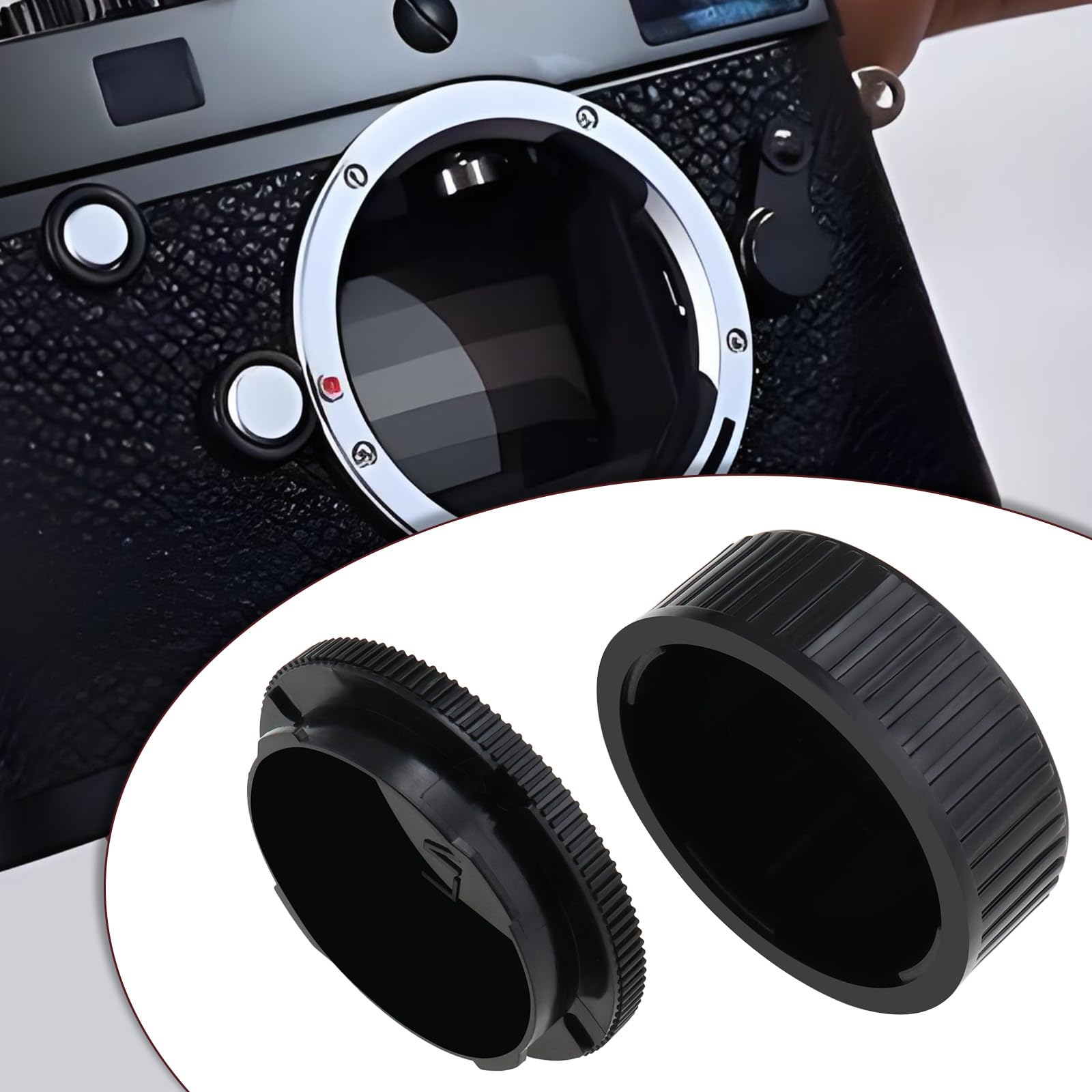 Copriobiettivo posteriore antipolvere universale compatibile con tutti gli obiettivi DSLR SLR Nikon F Mount (MPIXO