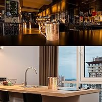 Vista 9 de Taza 100% cobre para Moscow Mule – 12oz martillado cobre puro grueso pared recta